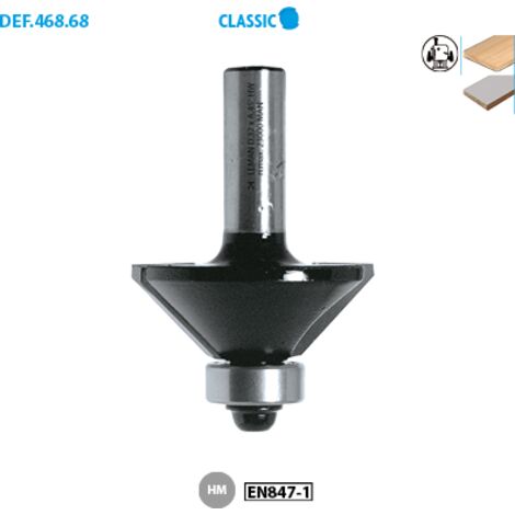 Leman - Mèche à chanfreiner + guide D.22 x 13 mm queue 6 mm