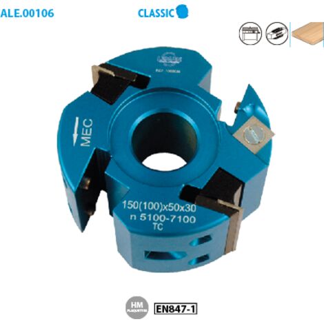 Leman – Porte-outils de toupie 100 mm – Alésage 30 mm – Double entraxe 24/30 mm – Pour feuillurage et profilage bois massif