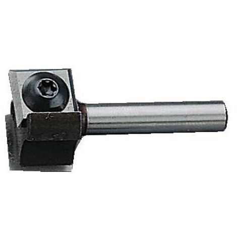 Leman – Fraise pour défonceuse à plaquettes carbure réversibles – 2 coupes droites – Queue 8 mm – Diamètre 19 mm pour coupes précises dans bois dur