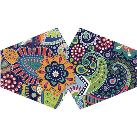Couvre-visage de mode réutilisable - Funky Swirls (Adulte)- Vendu par 1 (1/4)
