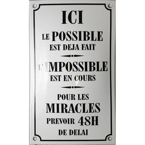 Plaque émaillée humoristique : AVERTISSEMENT... • EUR 40,99