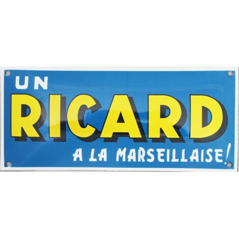 PLAQUE ÉMAILLÉE RICARD EUR 59,00 - FR PLAQUE ÉMAILLÉE RICARD EUR 59,00 - FR