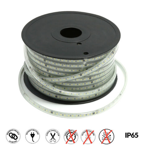 Tiroir Led 220Vac Smd2835 Como 12W/m - 50 Métros 6000K - Ledme - LM2351 (1/2)