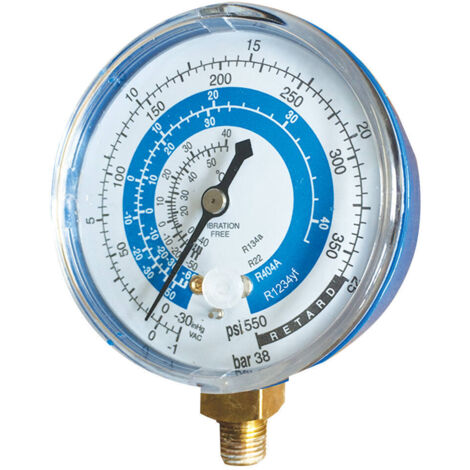 Manomètre R134a - R1234yf HP 1x1/8 NPT spécial climatisation véhicule - AC 9160 - CLAS Equipements