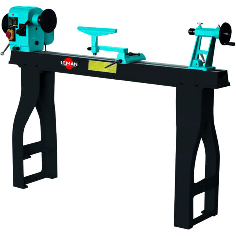 Leman – Tour à bois 1100W pour bois dur – Vitesse variable 500-2000 t/min – Distance entre pointes 1100 mm – TAB110