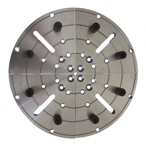 Leman – Plateau de reprise 4 mors D.190 – Accessoire pour tour à bois – Taquets en PVC pour finition précise – Capacité 46-220 mm