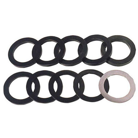 Jeu de 10 bagues millimétriques Leman 964.5.045.30.01 de 1 à 10mm D45mm Al.30mm