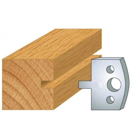 Leman – Jeu de 2 fers profilés en acier 40 mm – Pour bois dur – Épaisseur 4 mm – Rainure 6 mm – Modèle Classic PROFIL N°016