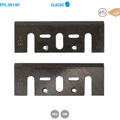 Leman - Jeu de 2 fers rabot carbure hm 82x29x3Makita - Ryobi - B & D