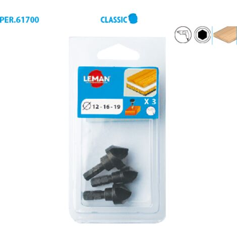 Leman - Lot de 3 fraisoirs bois - 61700.03 (1/2)