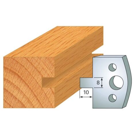 Leman – Jeu de 2 fers profilés acier 40 mm – Épaisseur 4 mm – Rainure 8 mm – Réaffûtables pour usinage précis