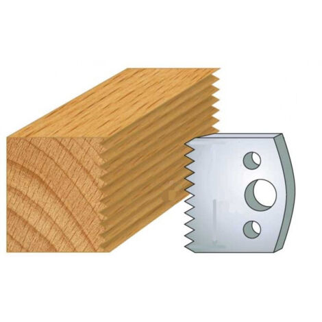 Leman – Jeu de 2 fers profilés acier 40 mm – Réaffûtables pour performance optimale – Épaisseur 4 mm – Pour bois dur et teck