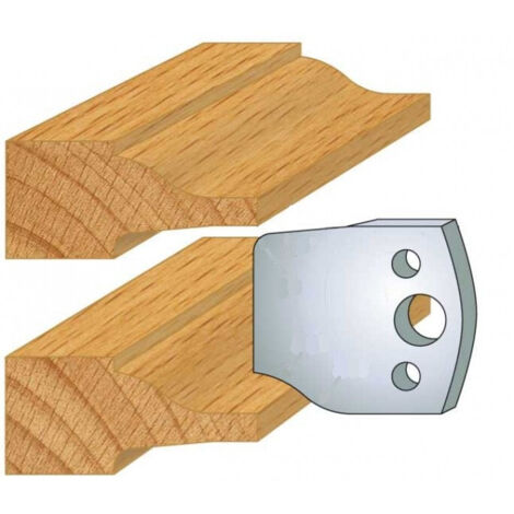Leman – Jeu de 2 fers profilés acier Ht.40 mm – Réaffûtables pour plate-bande – Épaisseur 4 mm – Pour bois dur