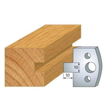 Leman – Jeu de 2 fers profilés acier Ht.40 mm – Épaisseur 4 mm – Rainure 10 mm pour profilage bois massif – Réaffûtables
