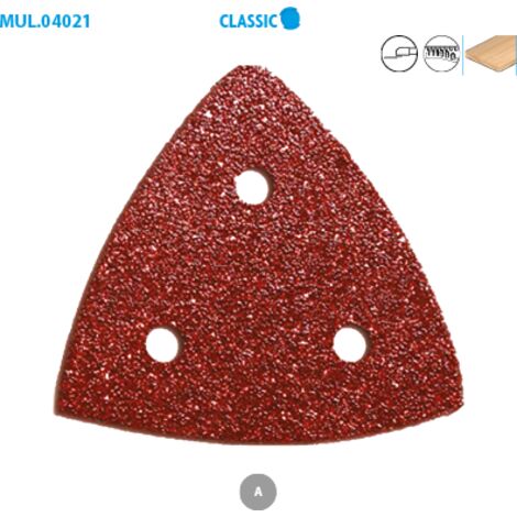 Leman - Lot de 10 patins triangulaires Velcro 80x80 mm GR 60/80/120 Corindon - 402110.05