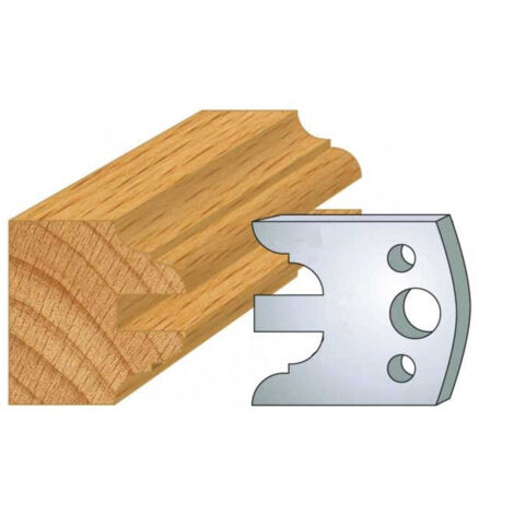Leman – Jeu de 2 fers profilés acier Ht.40 mm – Réaffûtables pour performance optimale – Épaisseur 4 mm – Pour bois dur