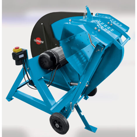 Leman – Scie à bûches électrique Ø600 – SKU LOSAB601LC – Moteur 3500W – Coupe jusqu'à 210mm – Chariot réglable et roues de déplacement (1/2)