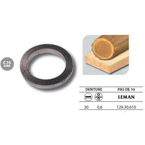 LAME SCIE RUBAN ACIER C75 DIM. 30X0,6 DC10 - 129.30.610 - LEMAN (1/4)