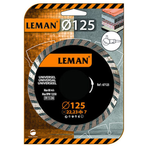 Leman - Disque Diamant Jante Continue Universel 230x22.23 Ht 7 (1/2)