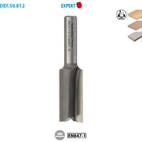 LEMAN Mèche carbure droite à rainer - 508 - 10 mm - 51 mm - 8 mm - 19 mm (1/3)