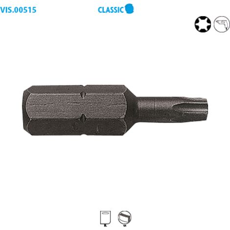 Embout de vissage série courte 1/4''- TORX® Classic T15 Long. 25 Boite de 15 (1/3)