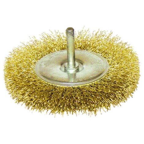 Brosse circulaire sur tige diamètre 50 mm, fil laiton 0,2 mm - Leman (1/3)