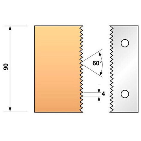 Leman - Jeu de 2 fers profilés N°134 pour porte-outils Ht.90 mm