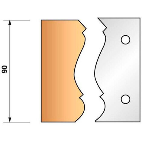 JEU DE 2 FERS PROFILES N°305 POUR P.O. HT.90MM