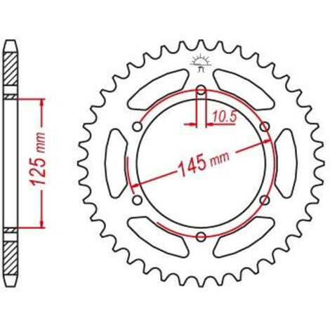 Couronne Acier TT Yamaha - 520 - 48 Dents - Made in Germany (1/2)