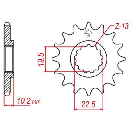 Pignon TT Lightweight Kawasaki-Suzuki - 520 - 15 Dents - Similaire JTF432 - Made in Germany (1/2)