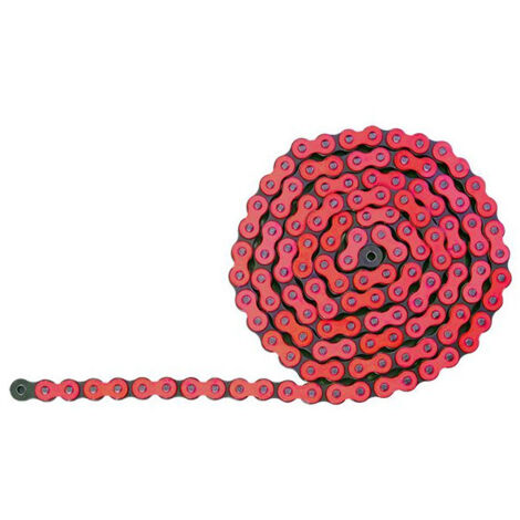 Chaine 420 - 132 maillons - Hyper Renforcée Sans Joints Toriques - Rouge (1/3)
