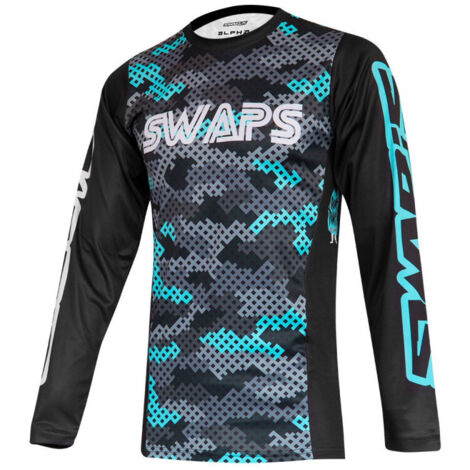 Maillot Cross CAMO Bleu (1/4)