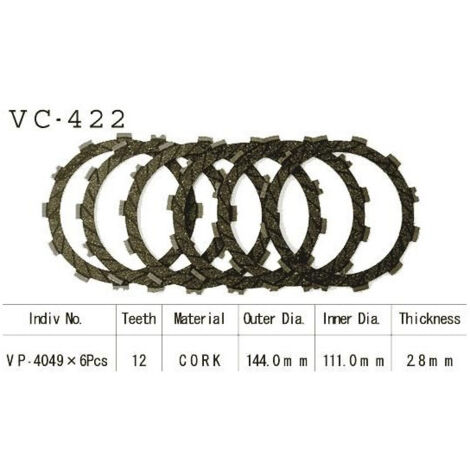 Kit Disques d'Embrayage Garnis Klr250 D 1993/1996 (1/2)