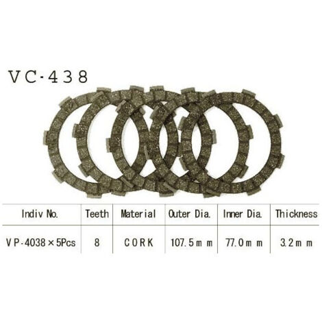 Kit Disques d'Embrayage Garnis Cross Kx80 C/E 1981/1984 (1/2)