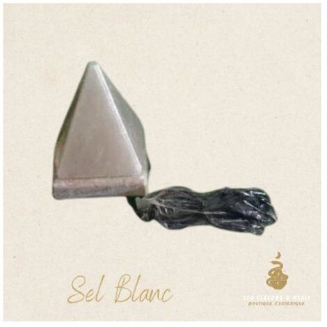 Lampe à sel USB Pyramid BLANCHE de qualité - 9 cm (multi)- Vendu par 1 (1/3)