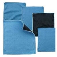 Lot de 5 chiffons microfibre bleu 38x38 cm – Lavables jusqu'à 300 fois à 90°C – Nettoyage sans traces – Pour surfaces sèches et humides – Irontek