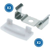 Pack 2 Chevilles et 2 agrafes pour Profil LM3716 - Ledme - LM3716A