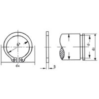 Circlip Extérieur INOX (DIN 471, A2) - ApS