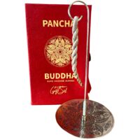 Ensemble d'encens en corde et support plaqué argent - Pancha Bouddha- Vendu par 1