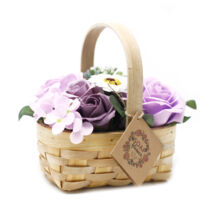 Bouquet de lilas moyen dans un panier en osier- Vendu par 1