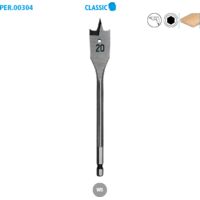 MECHE PLATE ACIER WS QUEUE 6 PANS D.18 BOIS
