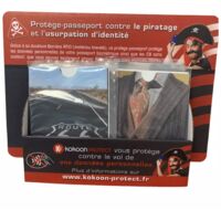 Présentoir 10 paquets de 5 protèges passeports anti fraude