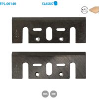 Leman – Jeu de 2 fers rabot acier 82x29x3 pour bois dur – Coupe nette sans éclat – Compatible Makita, Ryobi, B&D