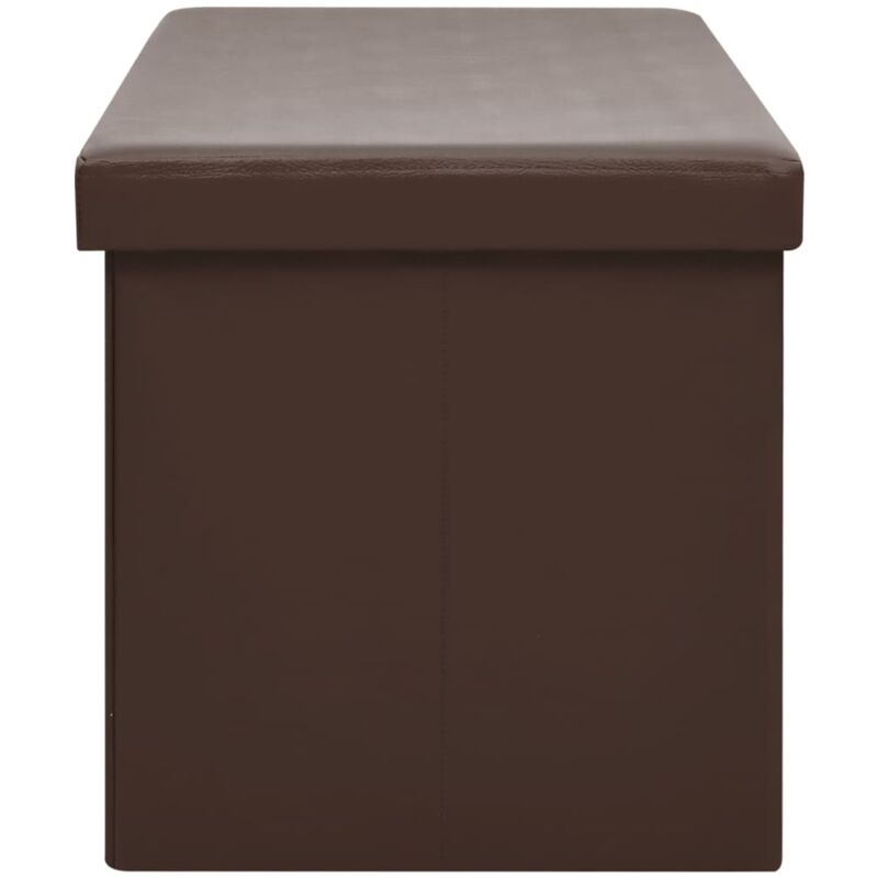 Banc de rangement pliable Marron foncé 76x38x38 cm Faux lin Mothinessto LY05848 - Maison