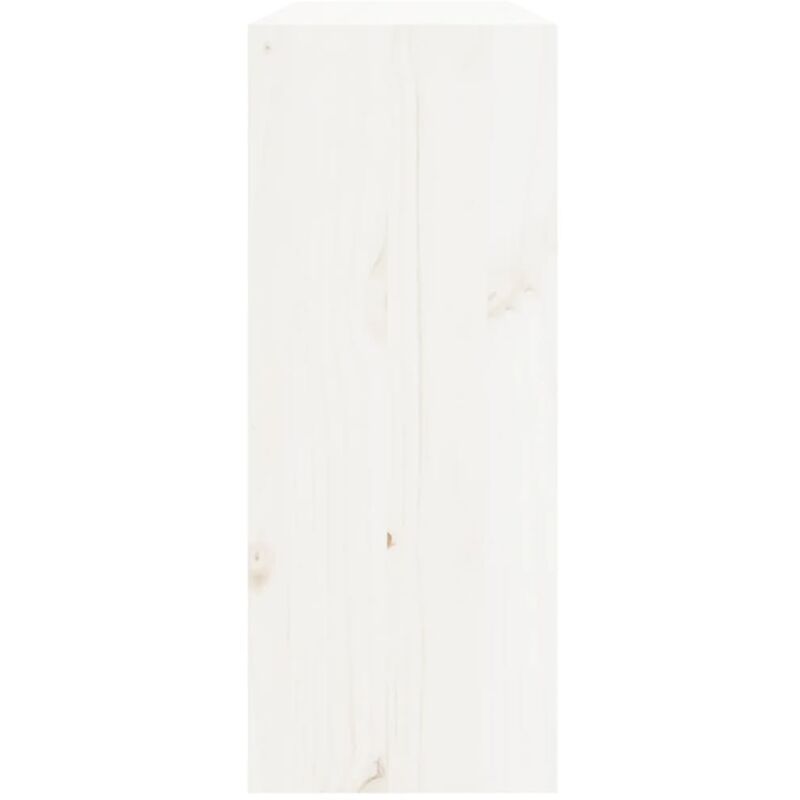 Armoire à Vin En Pin Massif Blanc - 23x34x61cm | Capacité 10 Bouteilles | Meuble Rangement Élégant
