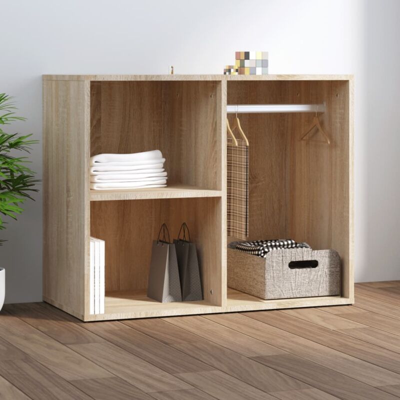 Armoire De Dressing Noire - 80x40x65 Cm - Bois D'Ingénierie - Neuf