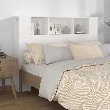 Armoire de tête de lit blanc 140x18,5x104,5 cm - Conforama