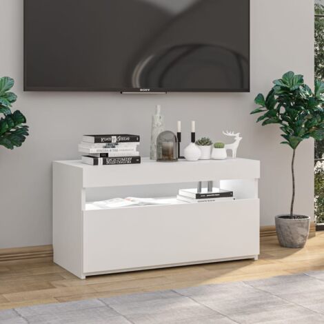 Buffet avec lumières LED-Meuble de rangement à LED chêne sonoma