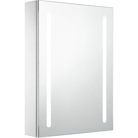 Meuble de salle de bain  Armoire de salle de bain à miroir LED 50x13x70 cm