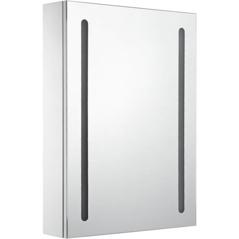 Meuble de salle de bain  Armoire de salle de bain à miroir LED 50x13x70 cm